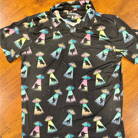 chubbies Other - Chubbies Alien Beam Polo Shirt - Black and Multicolor